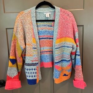 Bright Colored multi-colored Sweater! Sz. Small